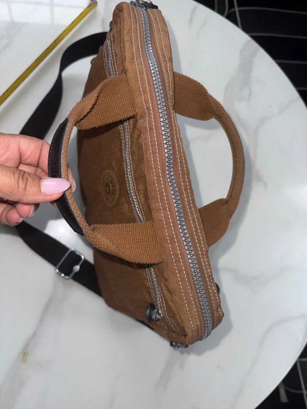 Kipling Brown Laptop Crossbody Briefcase